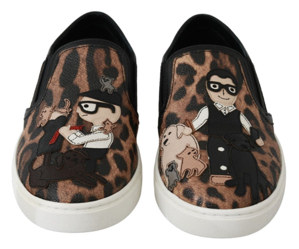 Leder Leopard #dgfamily Loafers Schuhe