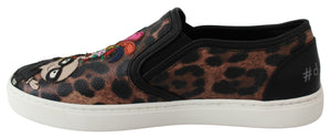 Leder Leopard #dgfamily Loafers Schuhe