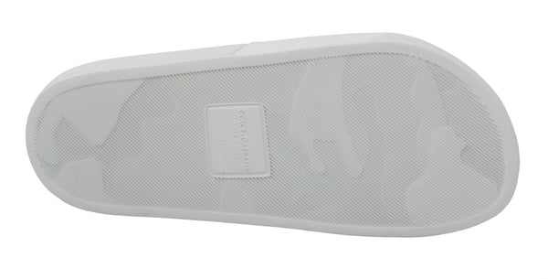 Weißes Leder #dgfamily Rutschen Schuhe Sandalen
