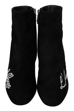 Schwarz Wildleder L'Amore E'Bellezza Stiefel Schuhe