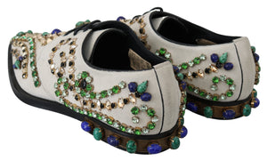 Weiße Wildleder Kristall Kleid Broque Schuhe