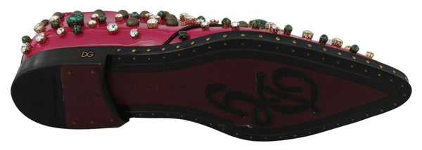 Rosa Leder Kristalle Kleid Broque Schuhe