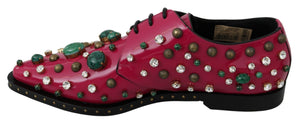 Rosa Leder Kristalle Kleid Broque Schuhe