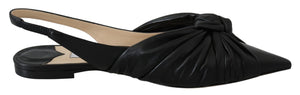 Elegante spitz zulaufende Lederflats