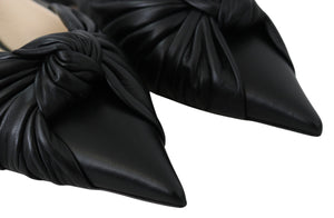 Elegante spitz zulaufende Lederflats