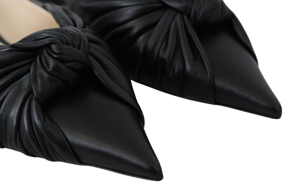 Elegante spitz zulaufende Lederflats