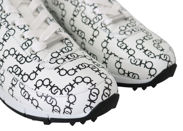 Elegante monochrome Leder-Sneakers