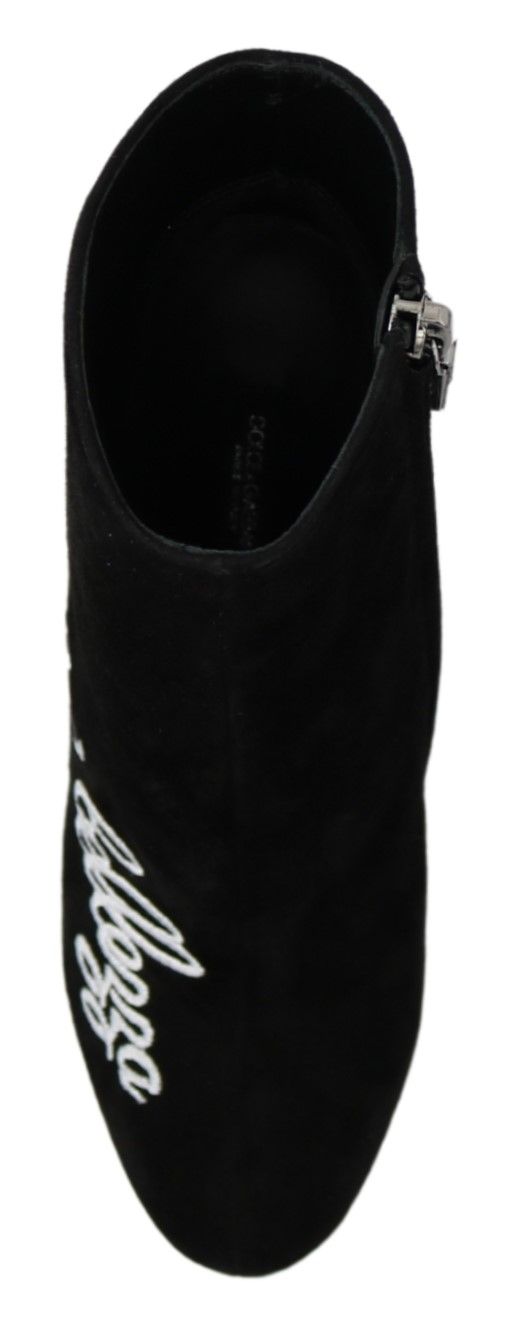 Schwarz Wildleder L'Amore E'Bellezza Stiefel Schuhe