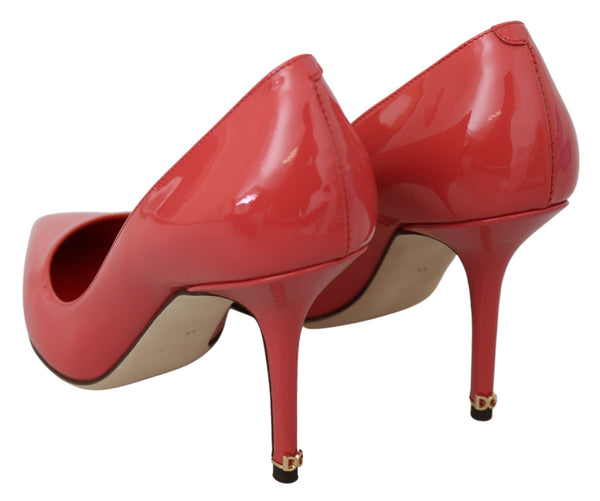 Dunkelrosa Lackleder Heels Pumps