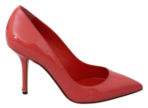 Dunkelrosa Lackleder Heels Pumps