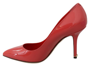 Dunkelrosa Lackleder Heels Pumps