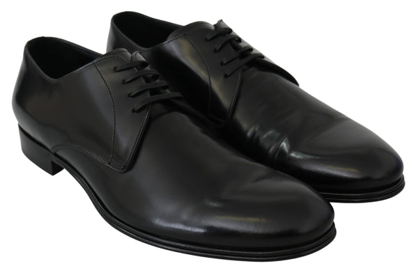 Derby Napoli Schwarz Leder Kleid Formelle Schuhe