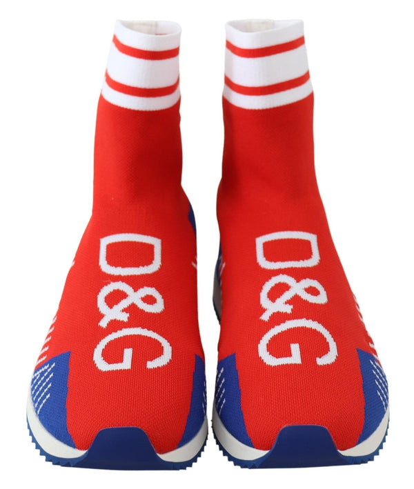 Blau Rot Sorrento Logo Turnschuhe Socken Schuhe