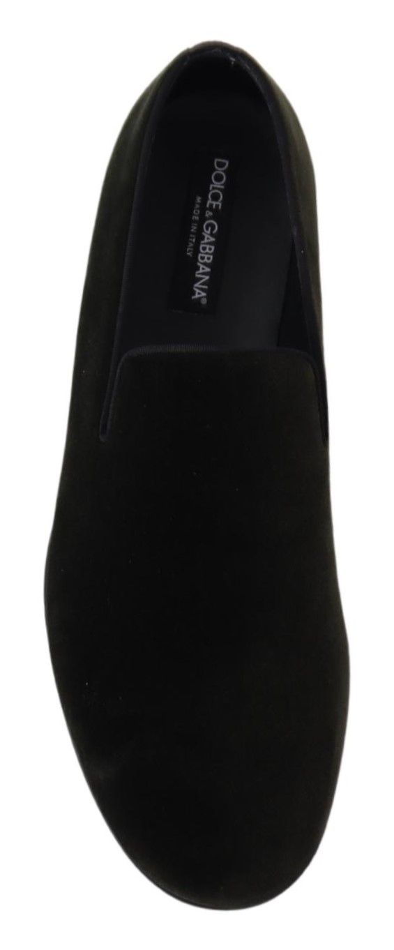 Grüner Samt Slip On Herren Loafers Schuhe