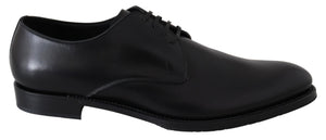 Schwarzes Leder SARTORIA Handgefertigte Schuhe