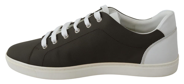 Weiß Grün Leder Low Top Turnschuhe Schuhe