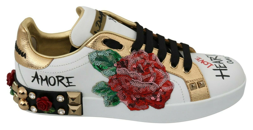 Weiß Rosen Pailletten Kristall Damen Turnschuhe Schuhe