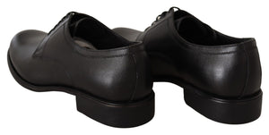 Schwarze Lederschnürschuhe für Herren Formaler Derby