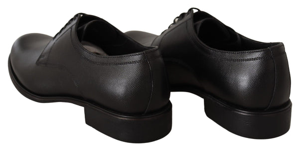 Schwarze Lederschnürschuhe für Herren Formaler Derby
