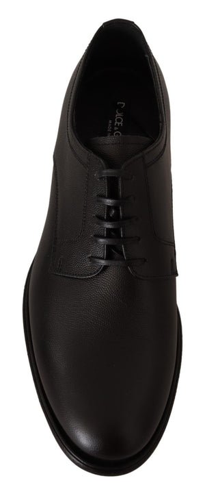 Schwarze Lederschnürschuhe für Herren Formaler Derby