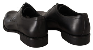 Schwarze Lederschnürschuhe für Herren Formaler Derby