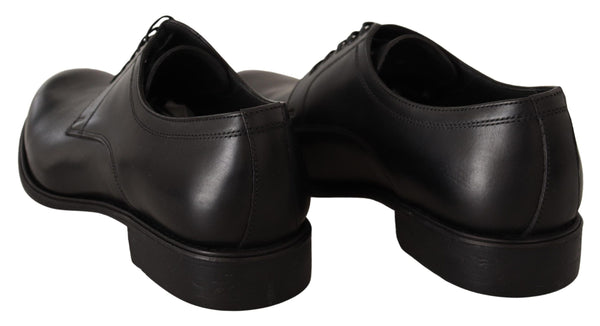 Schwarze Lederschnürschuhe für Herren Formaler Derby
