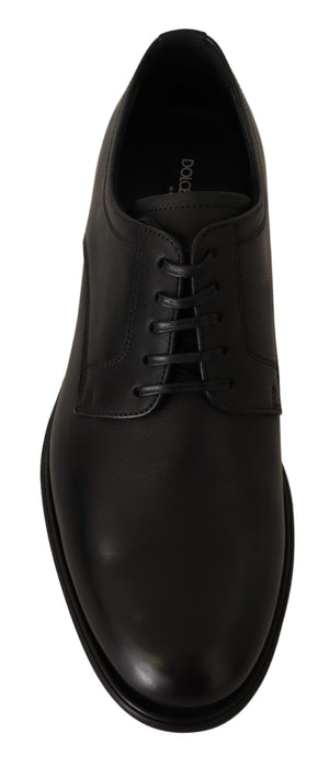 Schwarze Lederschnürschuhe für Herren Formaler Derby
