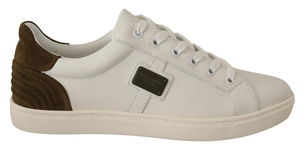 Weiß Wildleder Leder Herren Low Tops Turnschuhe