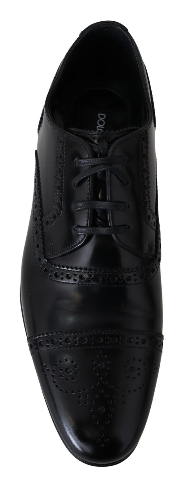Schwarz Leder Männer Derby Formal Loafers Schuhe