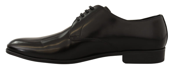 Schwarze Leder Schnürschuhe Männer Kleid Derby Schuhe