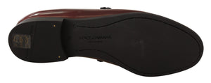Bordeaux Lackleder Kleid Loafers Schuhe