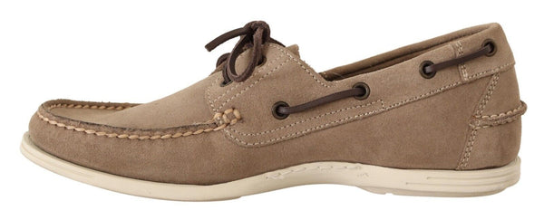 Beige Wildleder Low Top Mocassin Loafers Casual Männer Schuhe