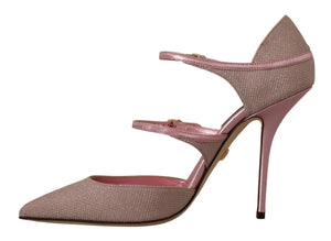Rosa glitzernde Riemchensandalen Mary Jane Schuhe