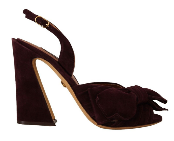 Dunkellila Wildleder Riemchensandalen Schuhe