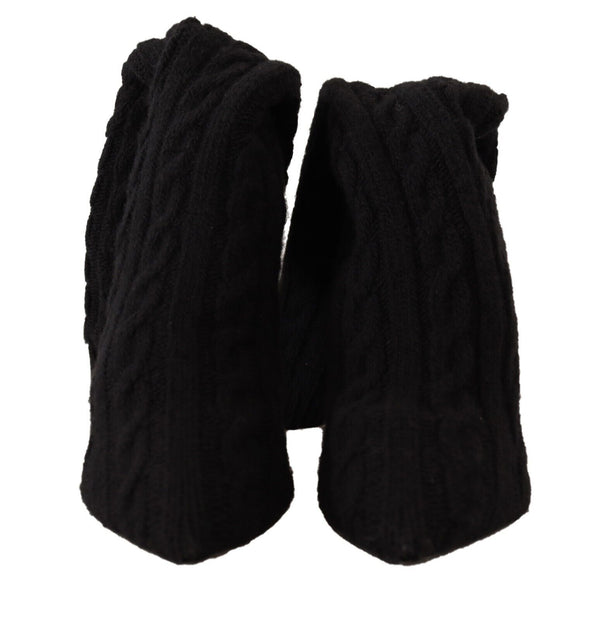 Schwarze Stretch-Socken Kniestrümpfe Schuhe