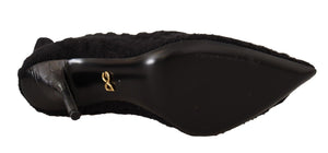Schwarze Stretch-Socken Kniestrümpfe Schuhe