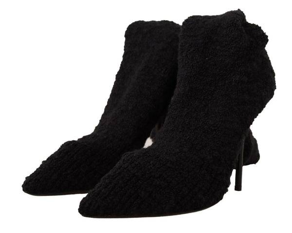 Schwarze Stretch-Socken Kniestrümpfe Schuhe