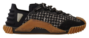 Schwarz Weiß Stoff Lace Up NS1 Turnschuhe