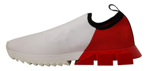 Weiß Rot Sorrento Sandalen Turnschuhe