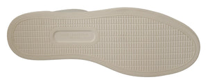 Weiß Schwarz Leder Halbschuhe Sneakers