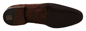 Braunes Krokodilleder Herren Derby Schuhe