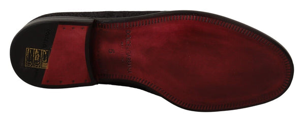 Schwarz Floral Brokat Hausschuhe Loafers Schuhe