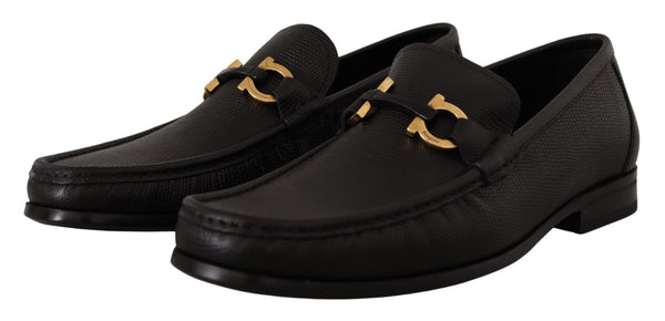 Elegante Loafers aus schwarzem Kalbsleder