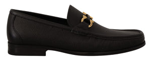 Elegante Loafers aus schwarzem Kalbsleder