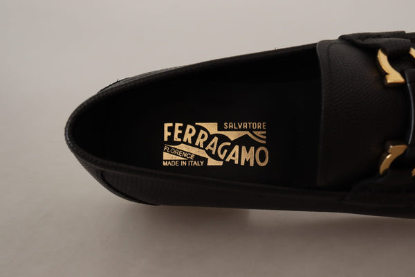 Elegante Loafers aus schwarzem Kalbsleder