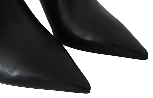 Elegante Schwarz-Gold Leder Pumps