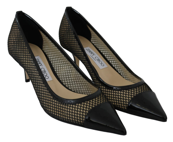 Schicke spitze Pumps aus Lackmaschee