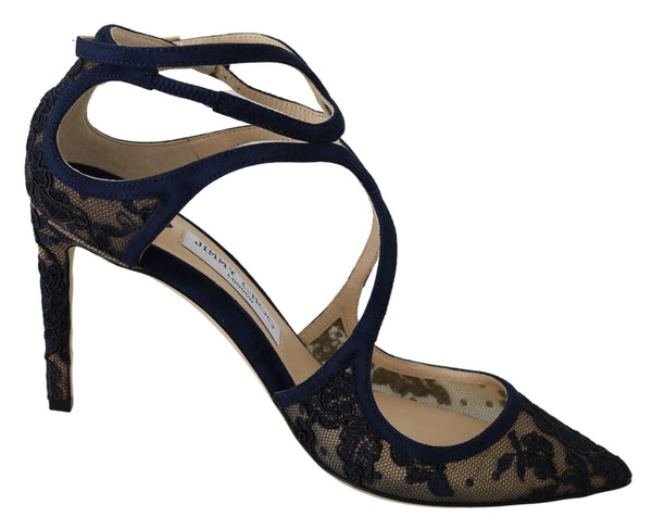 Marineblaue Lancer Leder Pumps Eleganz entfesselt