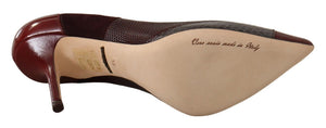 Multicolor Exotische Leder Absätze Pumps Schuhe