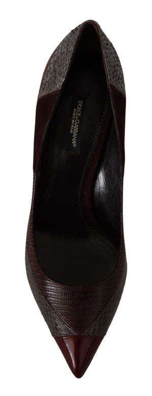 Multicolor Exotische Leder Absätze Pumps Schuhe